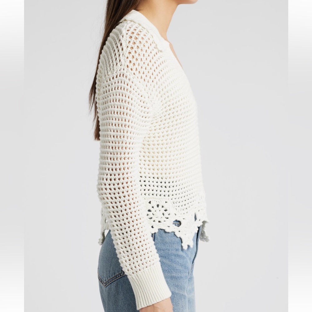 NEW Rails Louise Cotton Sweater in Ivory Coast - Picture 4 of 11